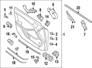 Foto de Switch de Memoria de Asiento Original para Kia Optima 2011 2012 2013 2014 2015 2016 Marca KIA N�mero de Parte 932502T000MB2