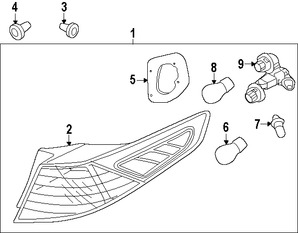 Foto de Z�calo de Luz Trasera Original para Kia Optima 2012 2013 Marca KIA N�mero de Parte 924514C000