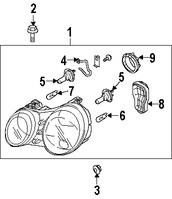 Foto de Bombilla de luz marcador lateral Original para Kia Amanti 2004 2005 2006 2007 2008 2009 Marca KIA N�mero de Parte 1864755004L