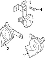 Foto de Claxon / Corneta / Bocina / Pito Original para Kia Amanti Kia  Hyundai Elantra Hyundai Elantra Coupe Marca KIA N�mero de Parte 966213F600DS