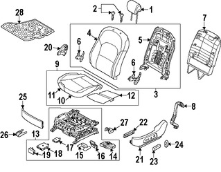 Foto de Panel lateral de Asiento Original para Kia Cadenza 2014 2015 2016 Marca KIA N�mero de Parte 881703R060GVF