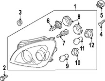 Foto de Portalampara de Faros Laterales Original para Kia Rondo 2007 2008 2009 2010 Marca KIA N�mero de Parte 9216139000