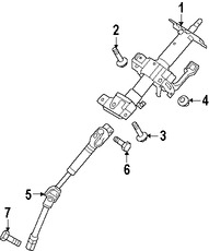 Foto de Columna de Direccion Original para Kia Rondo 2007 2008 2009 2010 Marca KIA N�mero de Parte 563101D300