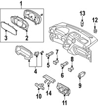 Foto de Lente de Panel de Instrumentos Original para Kia Rondo 2007 2008 2009 2010 Marca KIA N�mero de Parte 943601D000