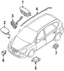 Foto de M�dulo de control del Air Bag Original para Kia Rondo 2007 2008 2009 2010 Marca KIA N�mero de Parte 959101D100