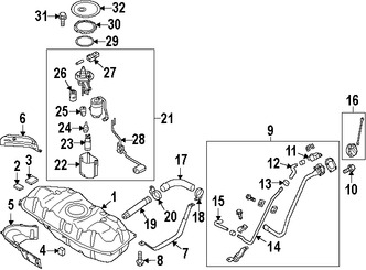 Foto de Conjunto de Bomba y Emisor de Combustible Original para Kia Soul 2016 Marca KIA Nmero de Parte 31110B2501