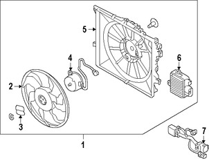 Foto de Montura de ventilador de enfriado de motor Original para Kia Forte Koup Kia Forte5 Marca KIA N�mero de Parte 25380A7000