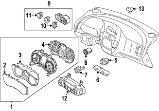 Foto de Lente de Panel de Instrumentos Original para Kia Forte Koup Kia Forte5 Kia Forte Marca KIA N�mero de Parte 94360A7500