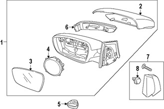 Foto de Cubierta de Espejo Retrovisor Externo Original para Kia Forte Koup 2014 2015 2016 Marca KIA N�mero de Parte 87616A7310