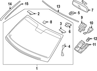 Foto de Sensor de Lluvia Original para Kia K900 2015 2016 2017 Marca KIA N�mero de Parte 960003T500
