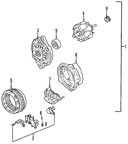 Foto de Regulador de Voltaje Original para Kia Sephia 1994 1995 1996 1997 Marca KIA N�mero de Parte 0K20118W70A