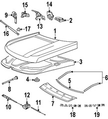 Foto de Sello del capo Original para Land Rover Range Rover 2003 2004 2005 2006 2007 2008 Marca LAND ROVER N�mero de Parte CJE000052