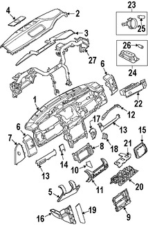 Foto de Cobertor de Altavoz Original para Land Rover Range Rover 2007 2008 2009 2010 2011 2012 Marca LAND ROVER N�mero de Parte FBI500070PVA