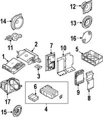 Foto de Cobertor de Altavoz Original para Land Rover Range Rover 2005 2006 2007 2008 2009 Marca LAND ROVER N�mero de Parte EJW000102SUN