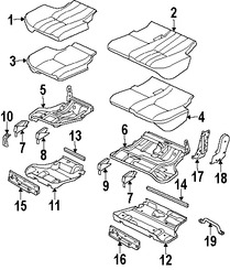 Foto de Bastidor de Asiento Original para Land Rover Range Rover Marca LAND ROVER N�mero de Parte HTG000040