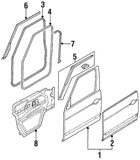 Foto de Sello de la puerta Original para Land Rover Range Rover Marca LAND ROVER N�mero de Parte LR013938