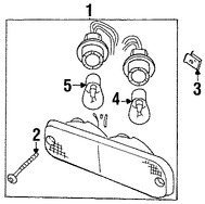 Foto de Luz de freno Original para Land Rover Freelander 2002 2003 Marca LAND ROVER Nmero de Parte XFB000280