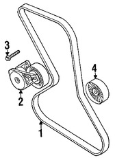 Foto de Rodillo Tensor Original para Land Rover Freelander 2002 2003 2004 2005 Marca LAND ROVER N�mero de Parte PQR500160L
