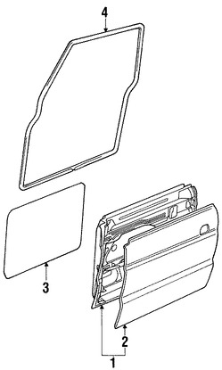 Foto de Panel externo de puerta Original para Land Rover Freelander 2002 2003 2004 2005 Marca LAND ROVER N�mero de Parte BDA490060