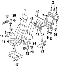 Foto de Manilla de Ajuste de Reclinacion Asiento Trasero Original para Land Rover LR3 Land Rover Marca LAND ROVER Nmero de Parte HJN500021PVJ