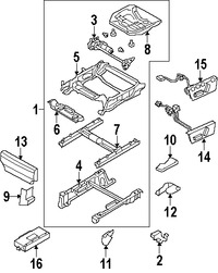 Foto de Interruptor Asiento Elctrico Original para Land Rover LR3 Land Rover LR2 Marca LAND ROVER Nmero de Parte YUB500150PVJ