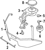 Foto de Elevador de Llanta de Repuesto Original para Land Rover LR3 Land Rover Range Rover Sport Land Rover Marca LAND ROVER N�mero de Parte LR064520