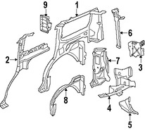 Foto de Panel Lateral Trasero Original para Land Rover  Land Rover LR3 Marca LAND ROVER Nmero de Parte LR061520