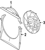 Foto de Cubierta de ventilador de enfriamiento del motor Original para Land Rover Range Rover Sport Land Rover  Land Rover LR3 Marca LAND ROVER Nmero de Parte LR030052