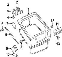 Foto de Puerta Trasera Original para Land Rover Range Rover Sport 2006 2007 2008 2009 2010 2011 Marca LAND ROVER N�mero de Parte LR025571