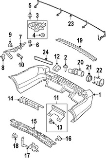 Foto de Soporte de cubierta de parachoques Original para Land Rover Range Rover Sport Land Rover  Land Rover LR3 Marca LAND ROVER Nmero de Parte DQG000073