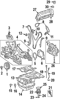 Foto de Cadena del Tiempo del Motor Original para Toyota Lexus Marca LEXUS N�mero de Parte 135070P010