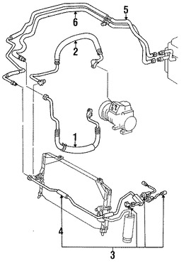 Foto de Manguera Descarga Refrigerante Aire Acondicionado Original para Lexus ES250 1990 1991 Toyota Camry 1988 1989 1990 1991 Marca LEXUS Nmero de Parte 8871132160