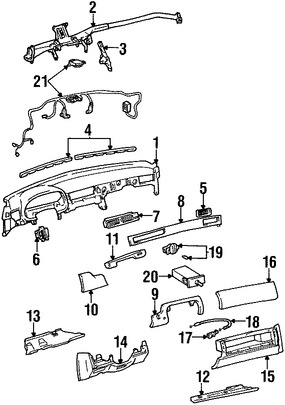 Foto de Guantera Original para Lexus SC400 1992 Lexus SC300 1992 Marca LEXUS Nmero de Parte 554332402003
