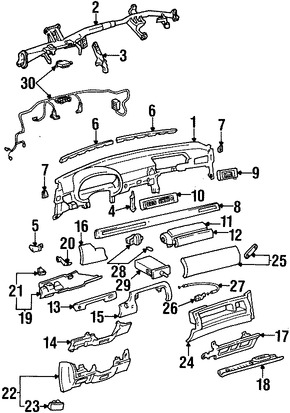Foto de Cubierta de Panel de Instrumentos Original para Lexus SC400 Lexus SC300 Marca LEXUS N�mero de Parte 5541124080
