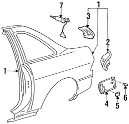 Foto de Actuador del Seguro Puerta de Combustible Original para Lexus LS400 Lexus SC400 Lexus SC300 Marca LEXUS Nmero de Parte 8549050010