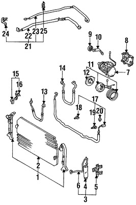 Foto de Manguera de succin Refrigerante Aire Acondicionad Original para Toyota Camry 1992 1993 Lexus ES300 1992 1993 Marca LEXUS Nmero de Parte 8870433040