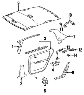 Foto de Interruptor de vidrio elctrico de la puerta Original para Lexus ES300 1992 1993 1994 1995 1996 Marca LEXUS Nmero de Parte 8481033010