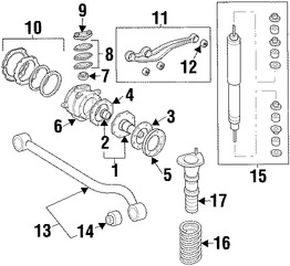 Foto de Buje del Brazo de Control de la Suspensin Original para Lexus LX450 Toyota Land Cruiser Marca LEXUS Nmero de Parte 4806160010