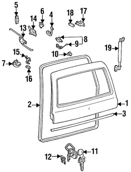 Foto de Motor Accionadro de Cerradura del Baul Original para Toyota Land Cruiser Lexus LX450 Marca LEXUS Nmero de Parte 6979060060