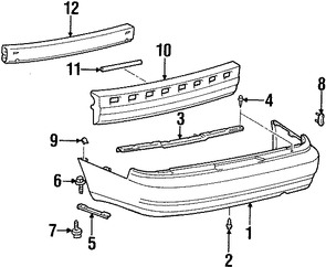 Foto de Tornillo de cubierta de parachoques Original para Lexus Toyota Scion Marca LEXUS Nmero de Parte 9008015077