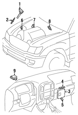 Foto de Sensor de posicin de la mariposa del acelerador Original para Lexus LX470 Lexus GS400 Lexus LS400 Toyota Land Cruiser Toyota Tundra Toyota Sequoia Marca LEXUS Parte #8945230140