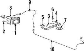 Foto de Conjuto de Antena de GPS Original para Lexus LX470 Toyota Land Cruiser Marca LEXUS Nmero de Parte 8686060080