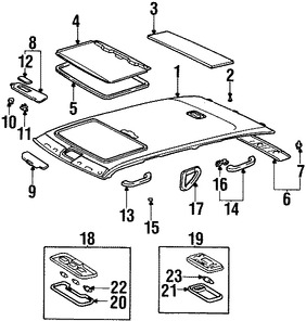 Foto de Luz de techo Original para Lexus LX470 Toyota Land Cruiser Marca LEXUS N�mero de Parte 8125060020A0