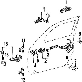 Foto de Conjunto de pestillo de puerta Original para Toyota Land Cruiser Lexus LX470 Marca LEXUS Nmero de Parte 6904060191