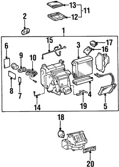 Foto de Motor de Control de Ajuste de Aire HVAC Original para Lexus RX300 1999 2000 2001 2002 2003 Marca LEXUS Nmero de Parte 8710648020