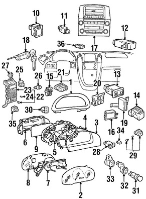 Foto de Cubierta de Panel de Instrumentos Original para Lexus RX300 1999 2000 Marca LEXUS N�mero de Parte 8382148010