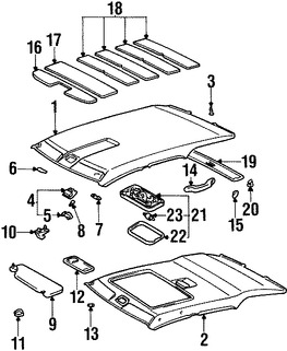 Foto de Parasol / Visera Original para Lexus RX300 1999 2000 Marca LEXUS N�mero de Parte 7432048021B1
