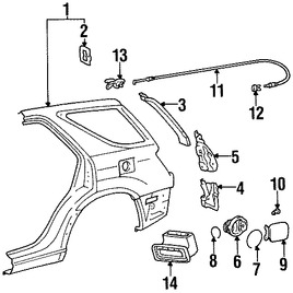 Foto de Actuador del Seguro Puerta de Combustible Original para Toyota Lexus Scion Marca LEXUS Nmero de Parte 7737712050