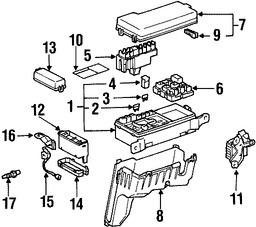 Foto de Caja de Fusibles Original para Lexus RX300 1999 2000 2001 2002 2003 Marca LEXUS N�mero de Parte 8262048020