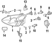 Foto de Faro Original para Lexus RX330 Lexus RX350 Lexus RX400h Marca LEXUS Nmero de Parte 0400284148